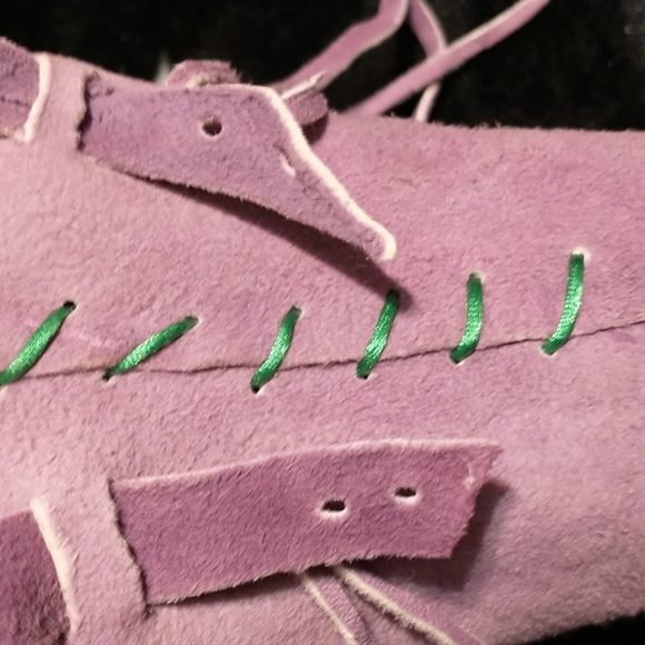 Purple Ombre So Soft Small Leather Bag- riding bag - Picture 6 of 7